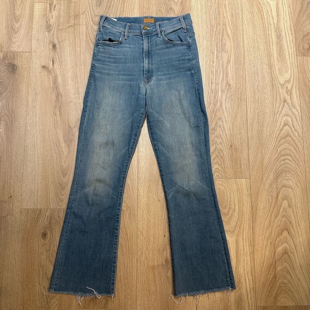 Mother The Hustler Ankle Fray Shaken Not Stirred Denim Jeans Womens Size 26